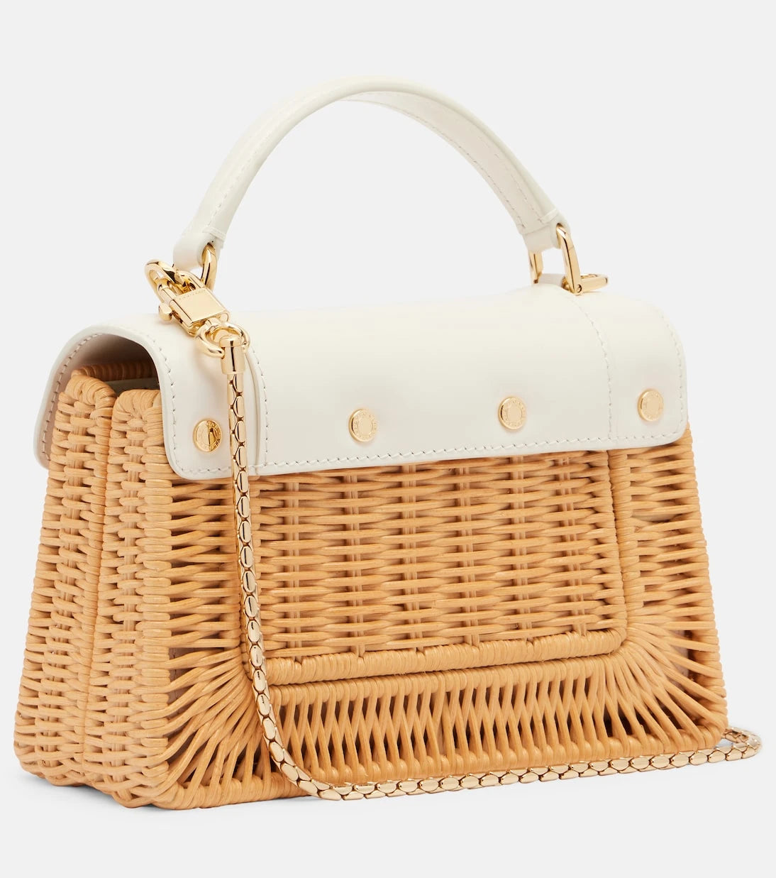 Bvlgari - Serpenti Forever Mini wicker top-handle bag