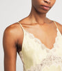 Bocan Yellow Satin Lace-Trim Caroline Nightdress