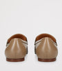 Tod's Beige Leather Barretta Mocassins