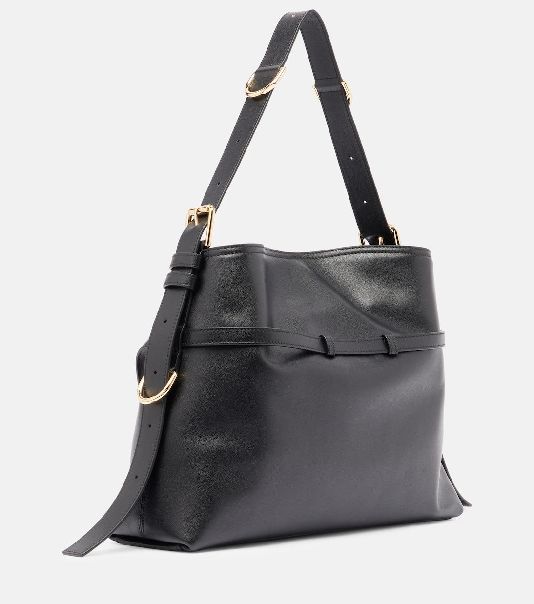 Givenchy - حقيبة كتف Voyou متوسطة من الجلد