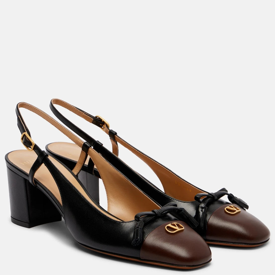 Valentino Garavani - Valet Du Roi 60 leather slingback pumps