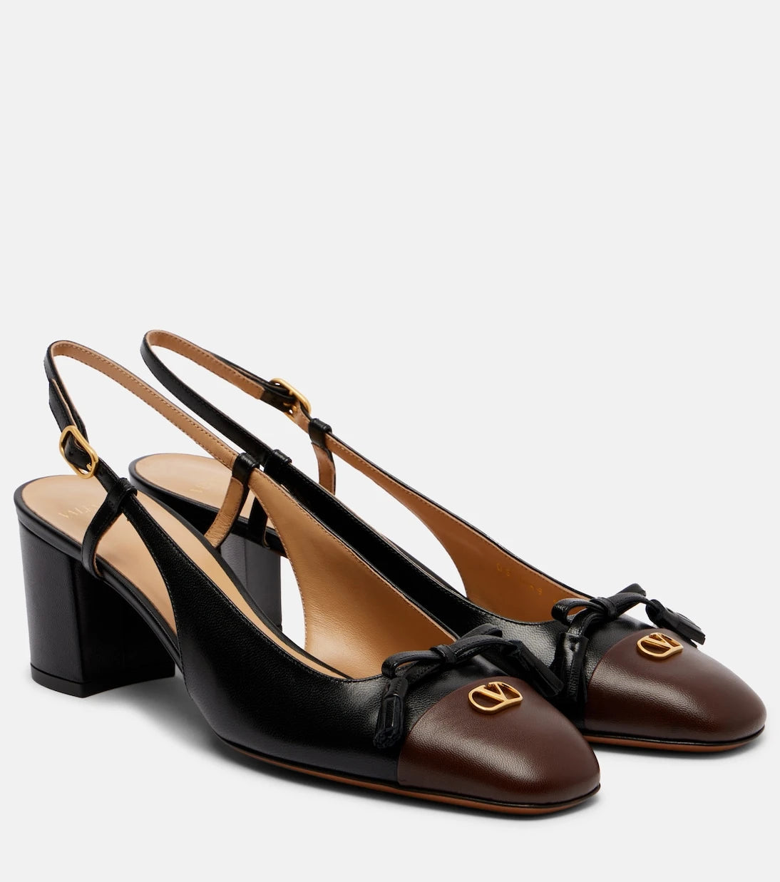 Valentino Garavani - Valet Du Roi 60 leather slingback pumps