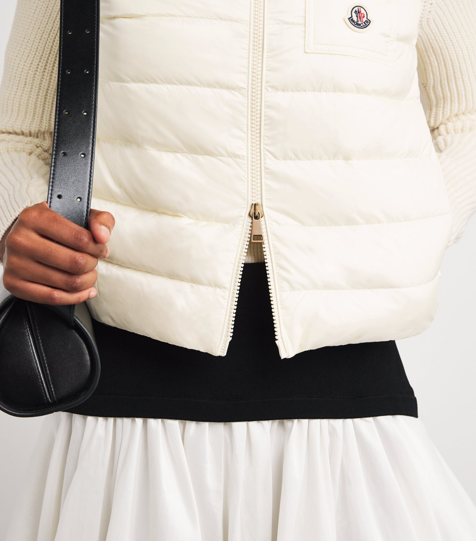 Moncler White Down Padded Cardiagn