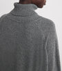Grey Cashmere Wide Rollneck Sweater Dress