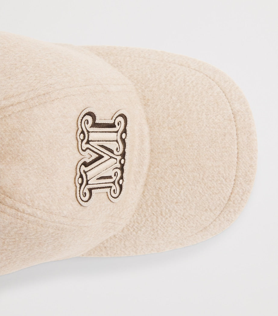Beige Camel Fur Monogram Baseball Cap