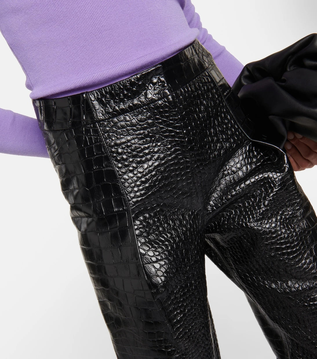 Victoria Beckham - High-rise leather leggings