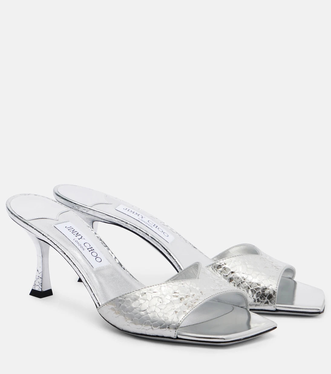 Jimmy Choo - Skye 70 metallic leather mules