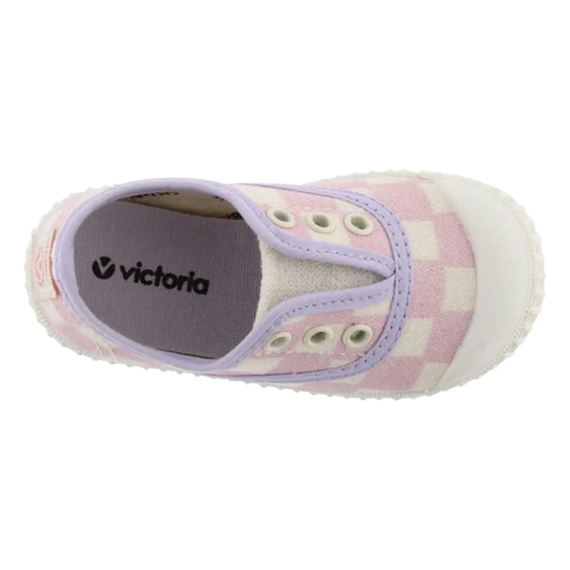 Victoria - Lona Quadrille Scratch Sneakers | Pink