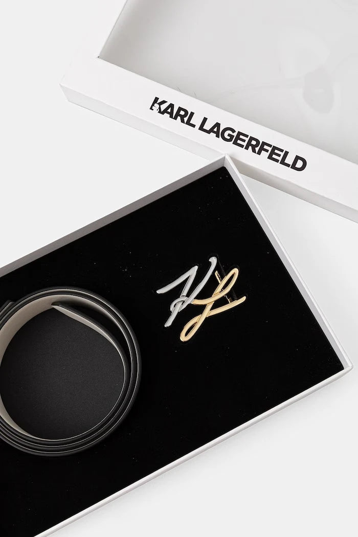Karl Lagerfeld Kadın Çift Taraflı Deri Kemer K/AUTOGRAPH