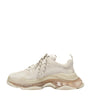 Balenciaga Beige Triple S Clear Sole Sneakers