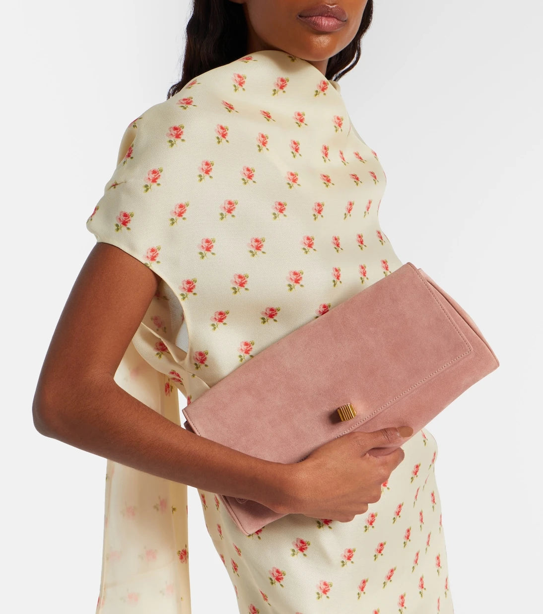 Khaite - Audrey suede clutch