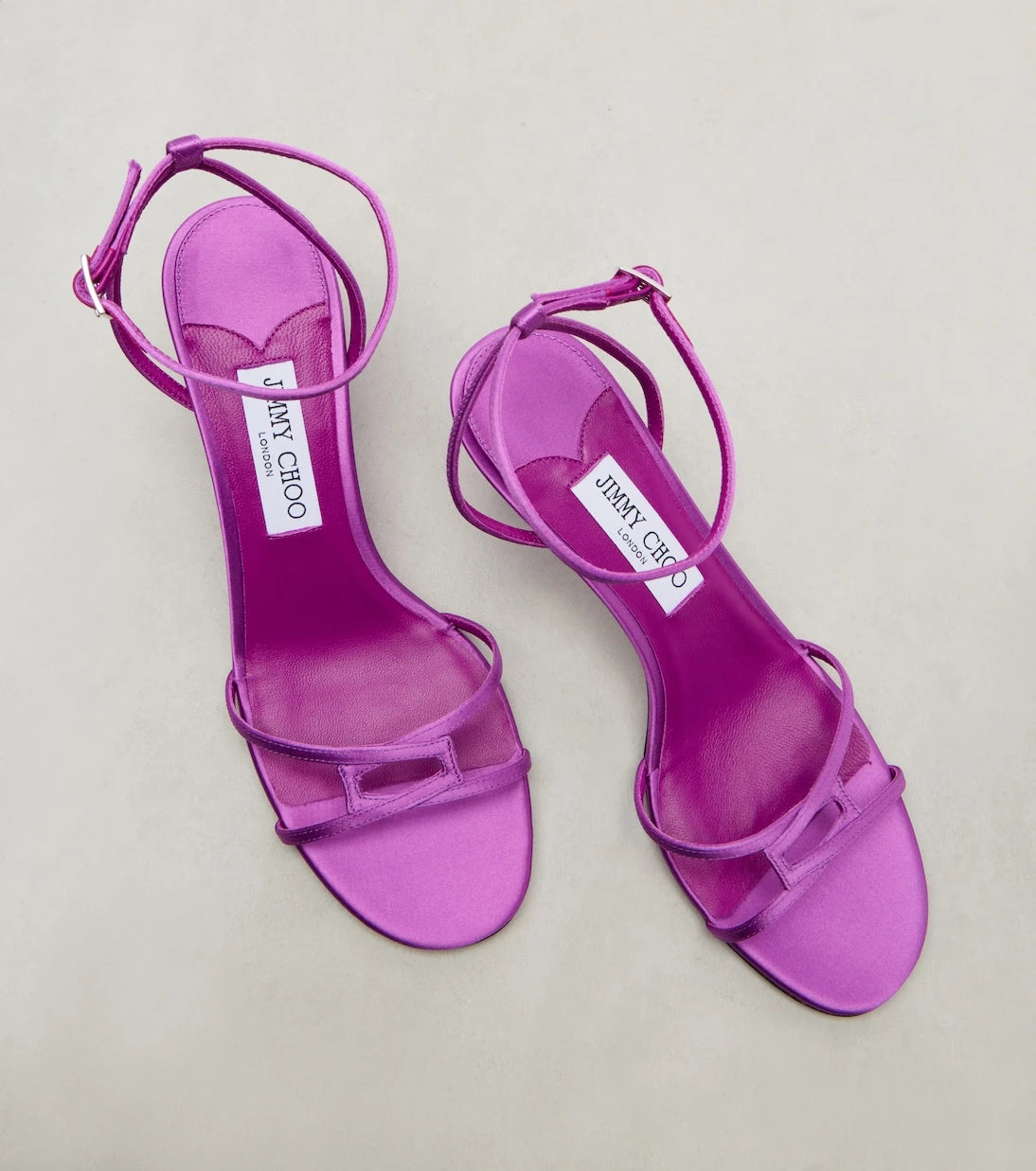 Jimmy Choo - 1998 حذاء ليو ساتان مفتوح من الأمام