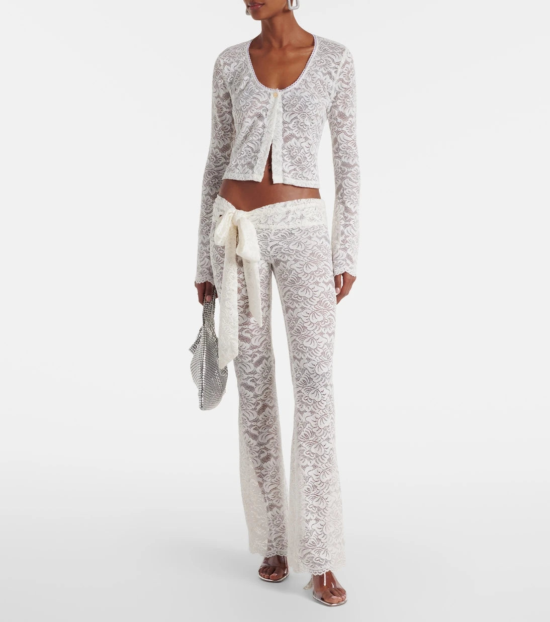 Bananhot - Vecna sheer lace flared pants
