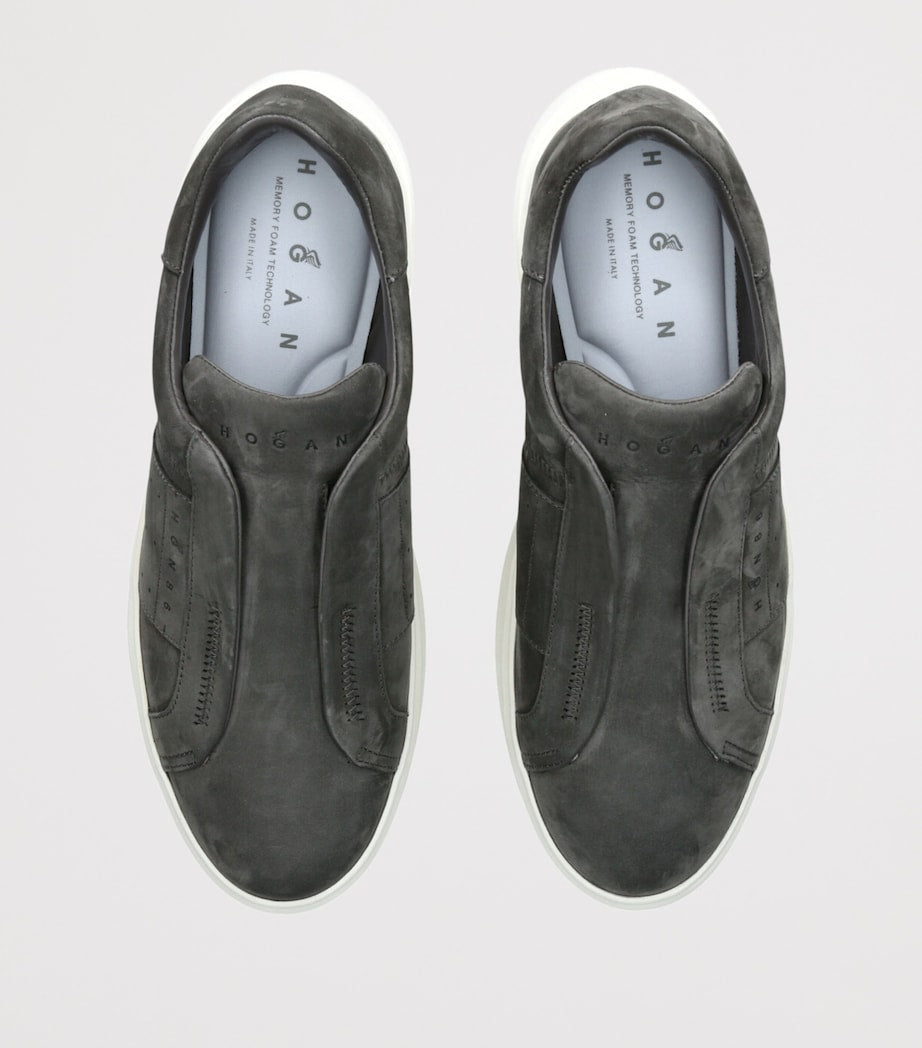 Suede Fascia Slip-On Sneakers