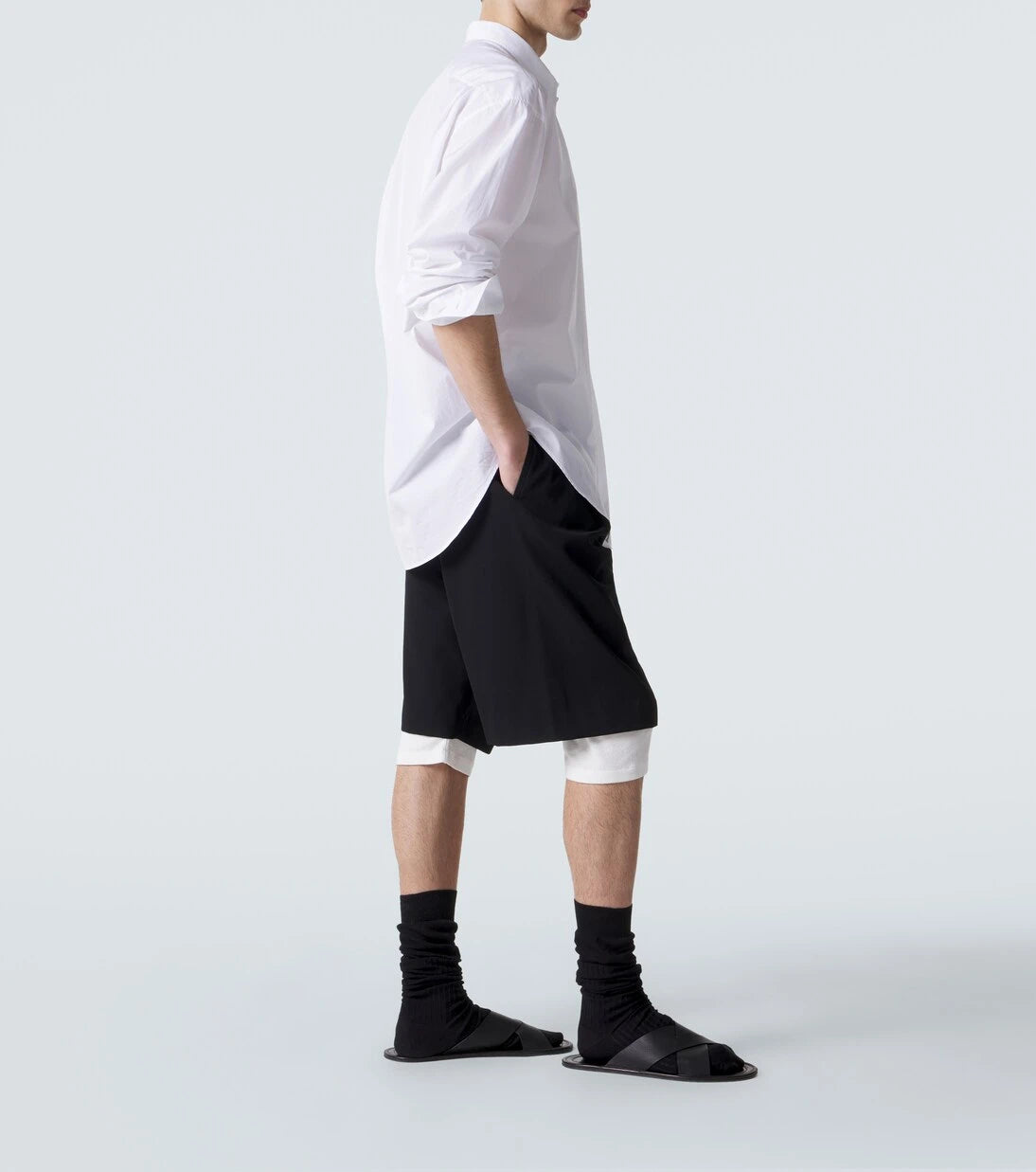 The Row - Malick Cross leather sandals