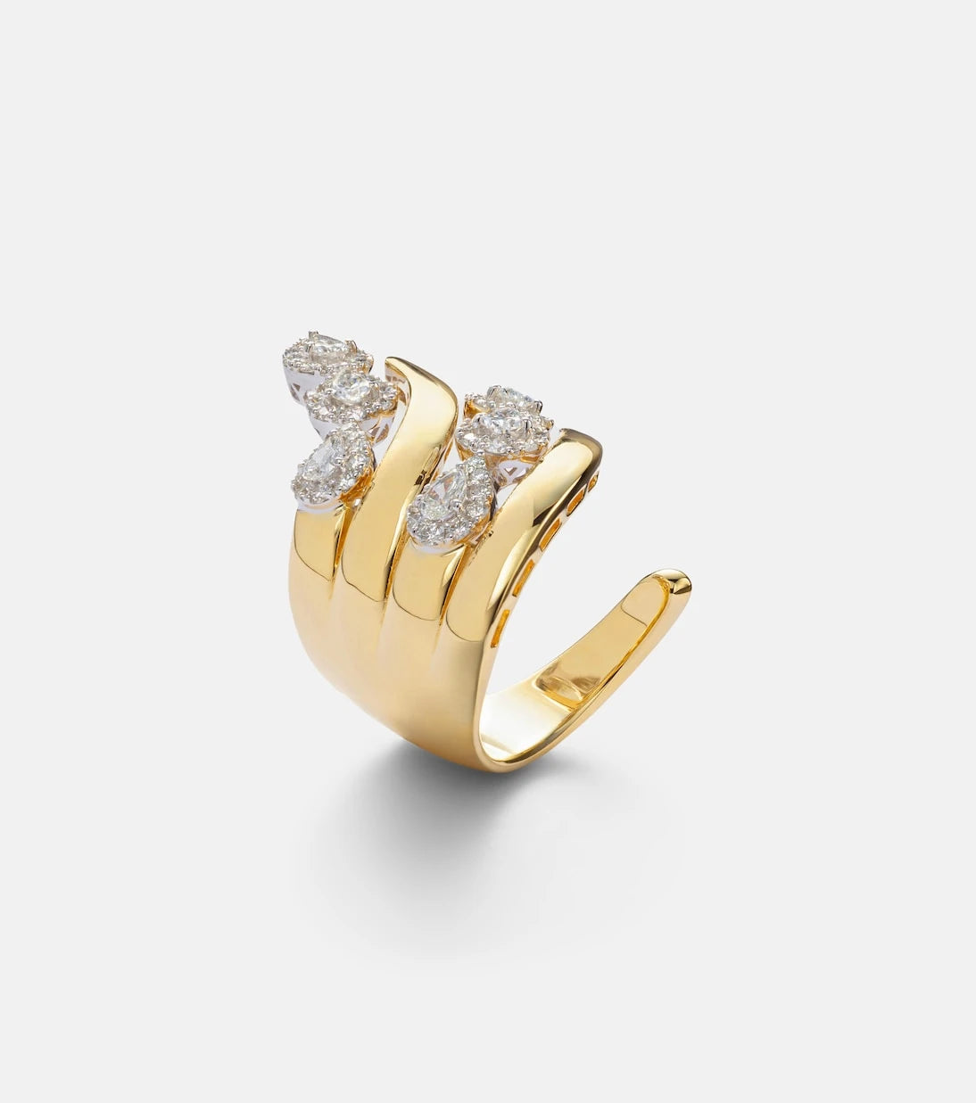 Yeprem - Golden Strada 18kt gold ring with diamonds