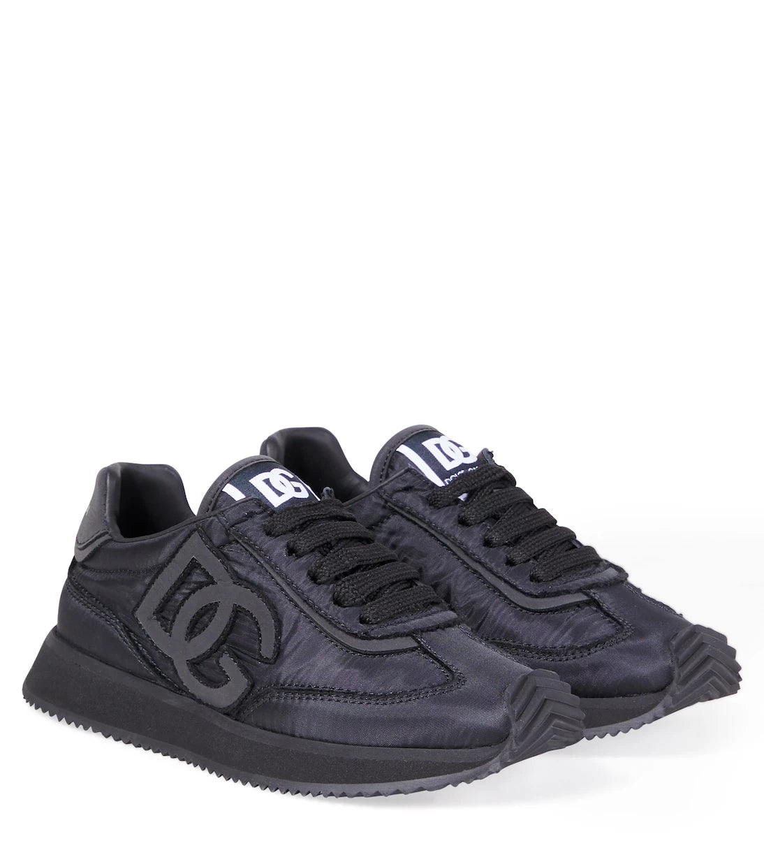 Dolce&Gabbana Kids - DG leather-trimmed snekaers