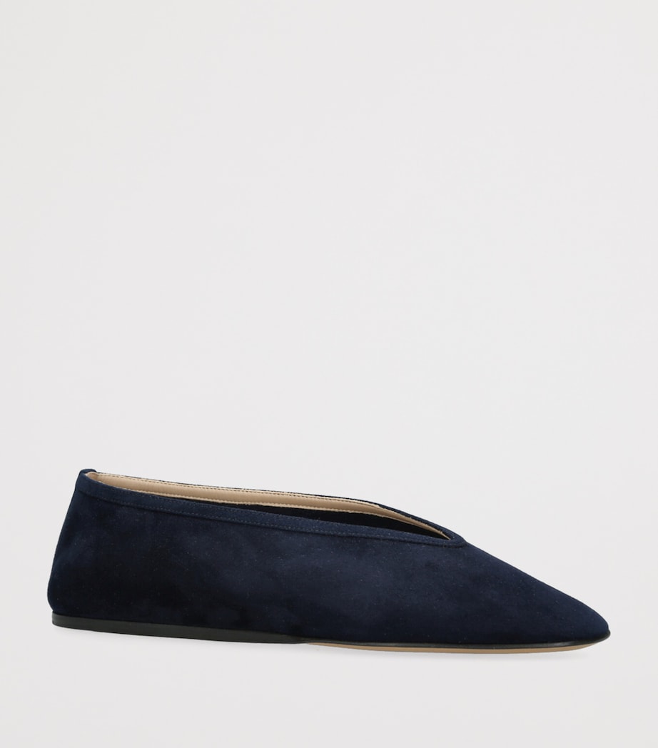 Le Monde Beryl Navy Suede Luna Ballet Flats