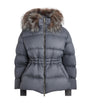Fabiana Filippi Grey Fox Fur-Trim Puffer Jacket