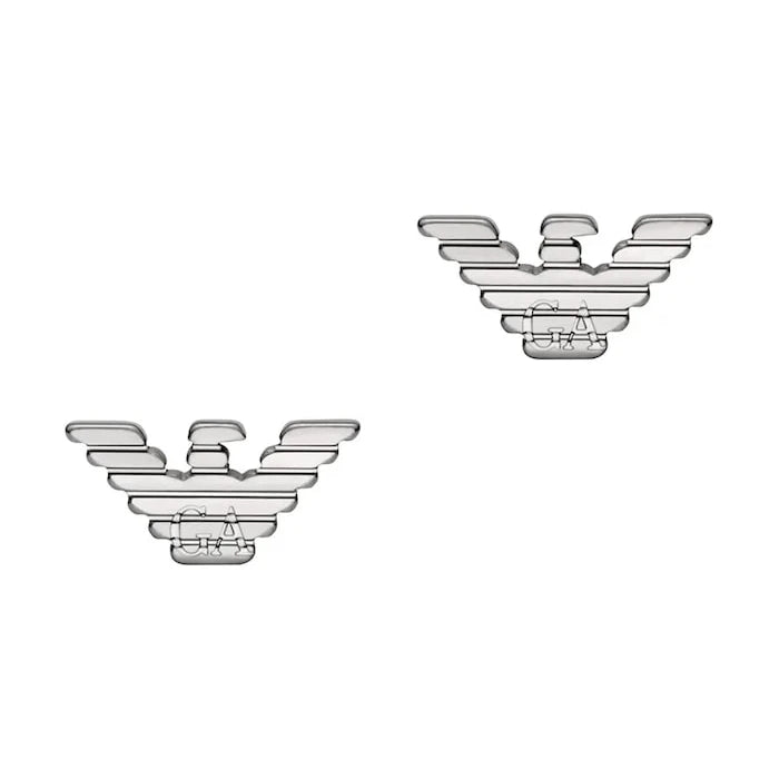 Emporio Armani Erkek Paslanmaz Çelik Eagle Logo Küpe