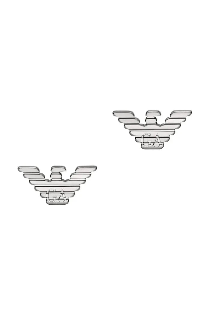 Emporio Armani Erkek Paslanmaz Çelik Eagle Logo Küpe