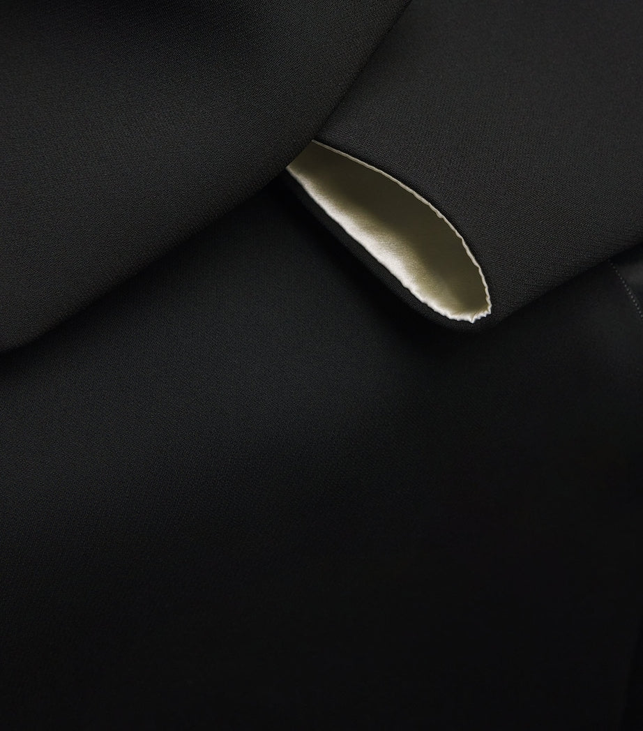 Black Asymmetric Bow Mini Dress