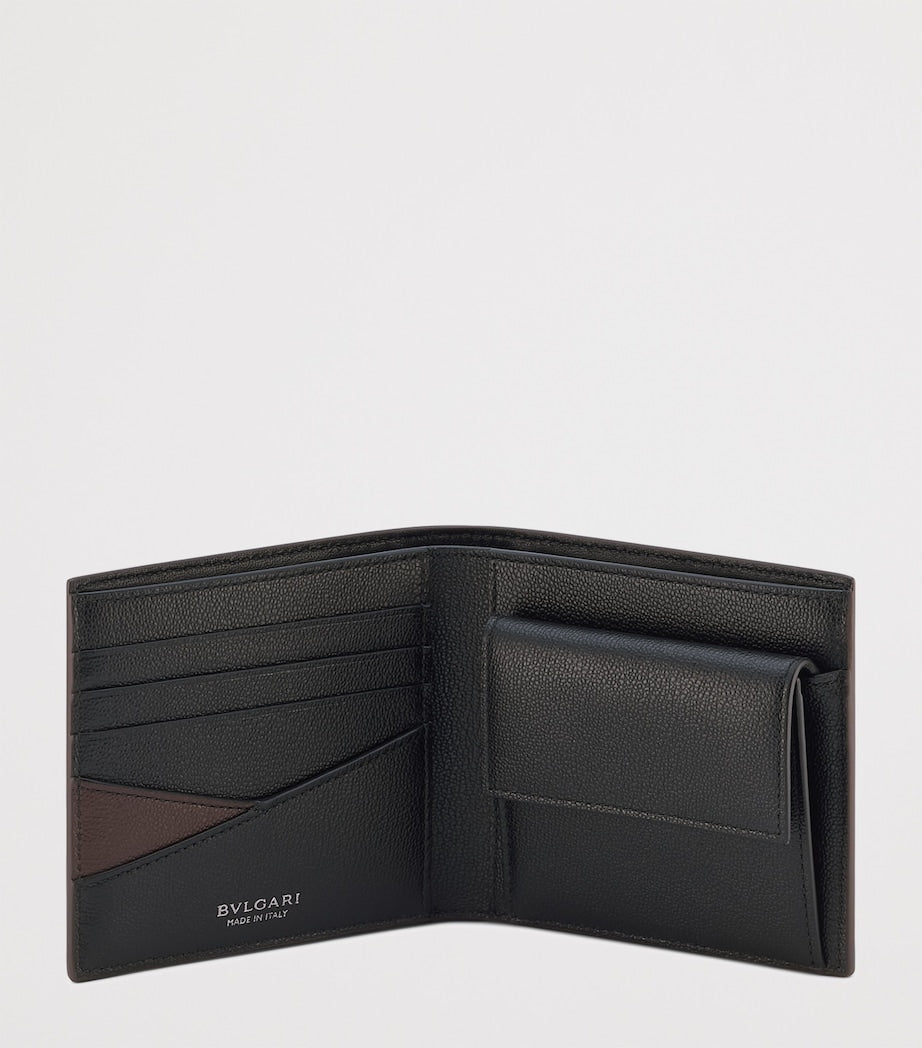 Brown Leather Bvlgari Bvlgari Man Compact Wallet