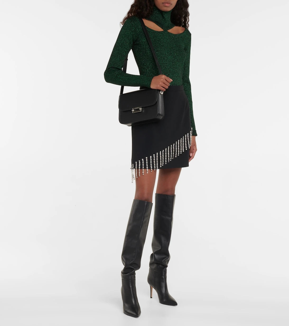 Christopher Kane - Embellished high-rise miniskirt