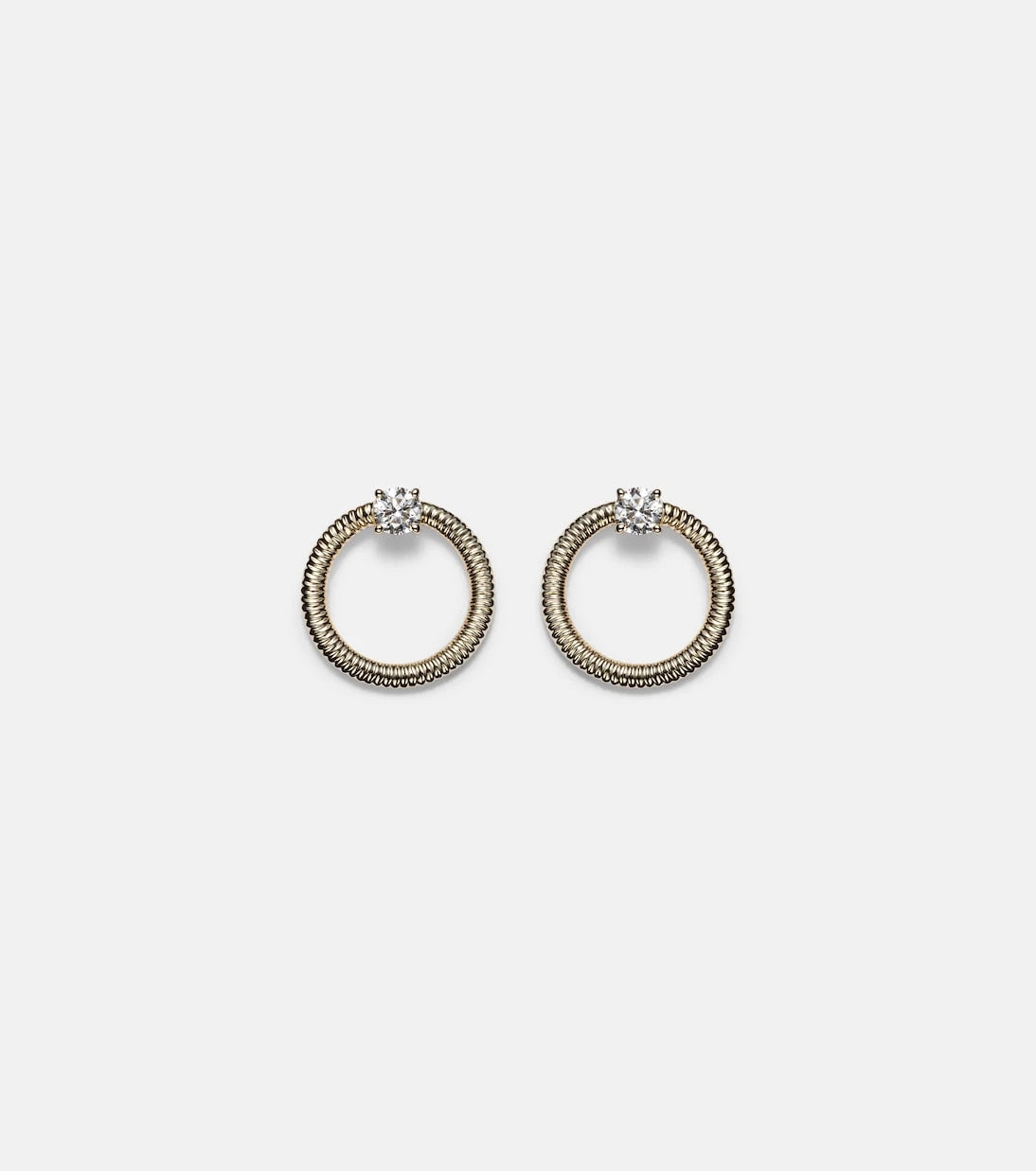Stone and Strand - Prince 14kt gold earrings with diamonds