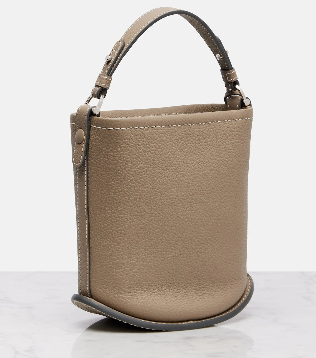 Delvaux - Pin Surpiqué Mini leather shoulder bag