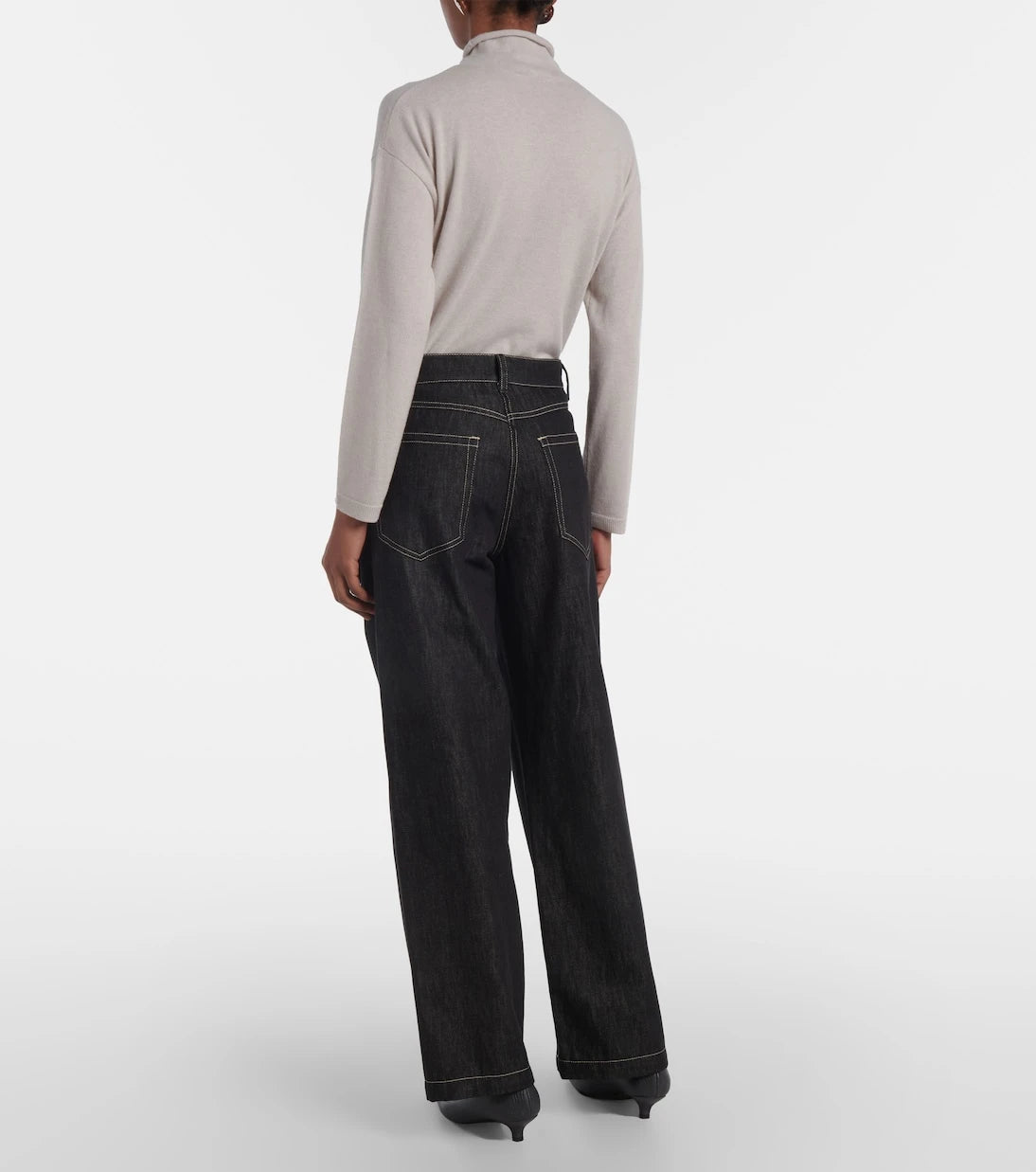 'S Max Mara - جينز بالكو بقصة مستقيمة وخصر مرتفع