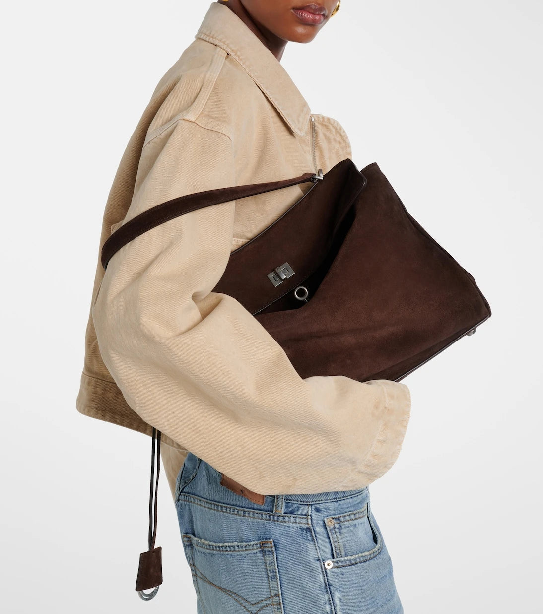 Balenciaga - Rodeo Medium suede tote bag