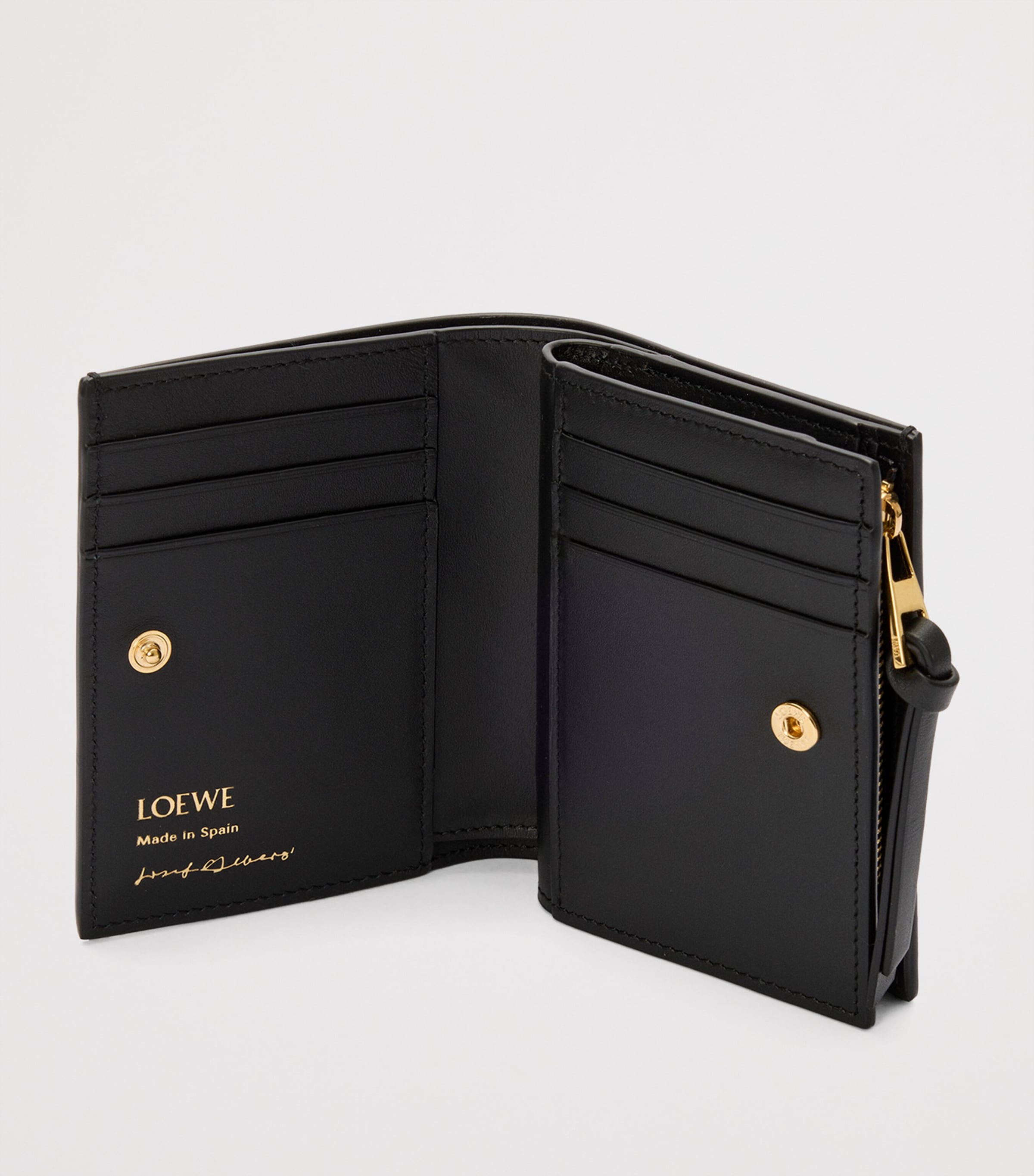 LOEWE Black x Albers Leather Compact Wallet