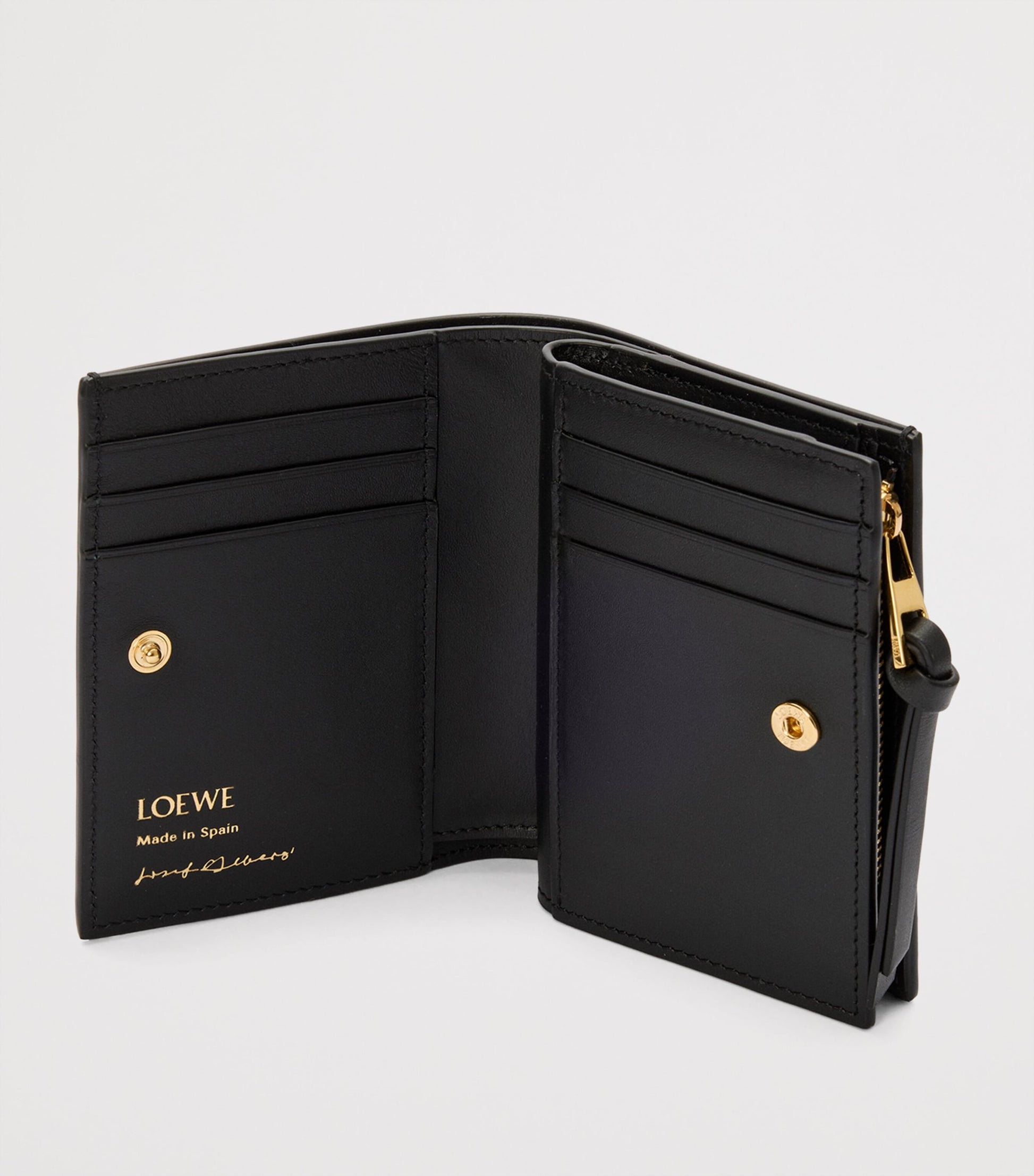 LOEWE Black x Albers Leather Compact Wallet