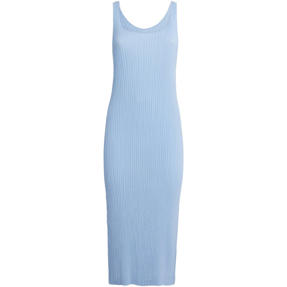 Hatching Midi Dress LIGHT BLUE