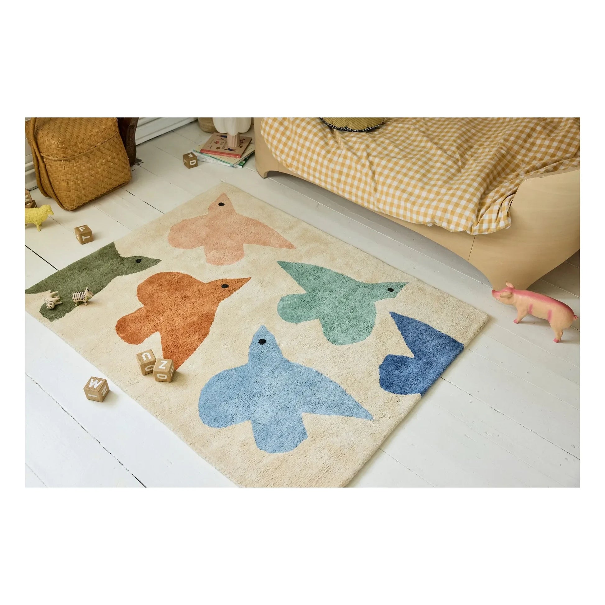 Bleuu-studio - Birds carpet | Blue