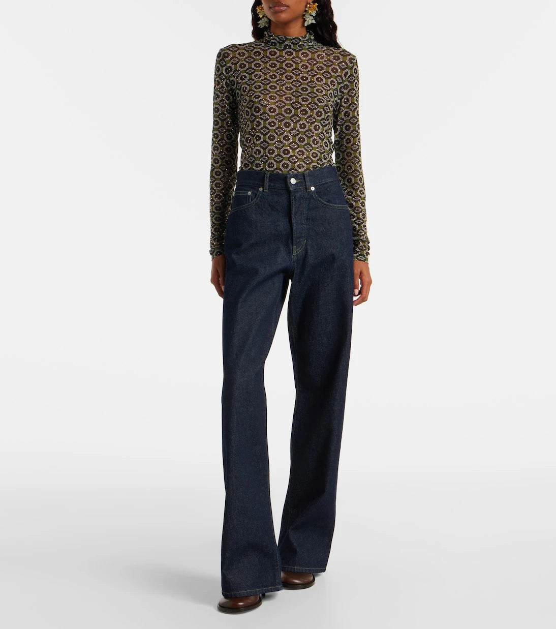 Dries Van Noten - High-rise wide-leg jeans