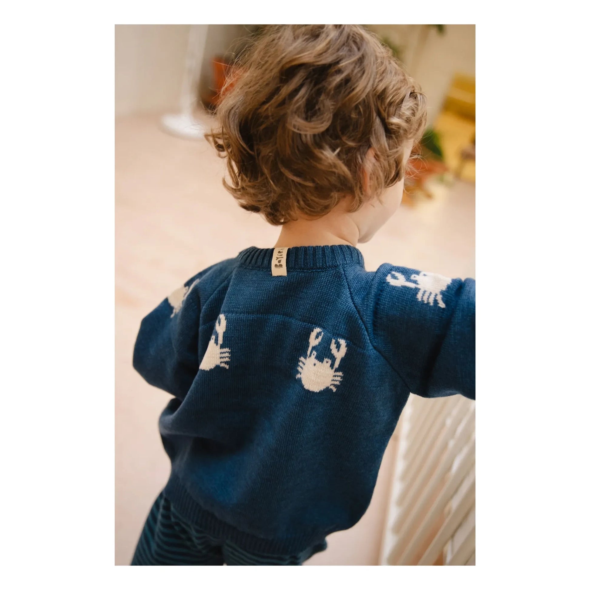 Bayiri - Dancing Crabs Merino Cardigan | Blue