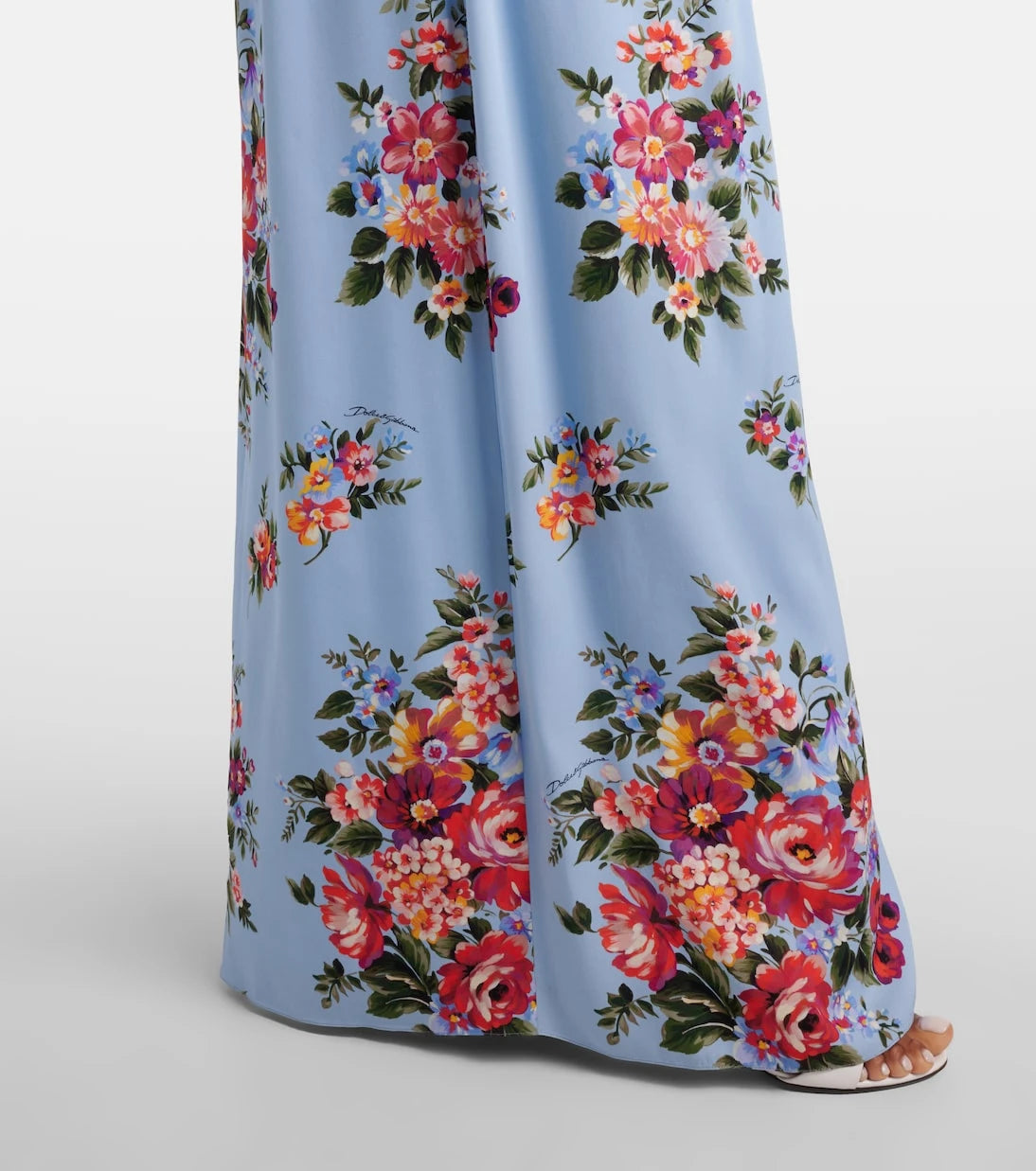 Dolce&Gabbana - Floral silk-blend charmeuse gown