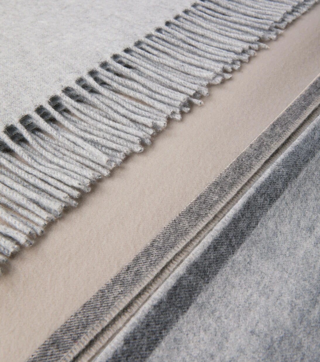 برونيلو كوتشينيلي - بطانية مربعة من الكشمير