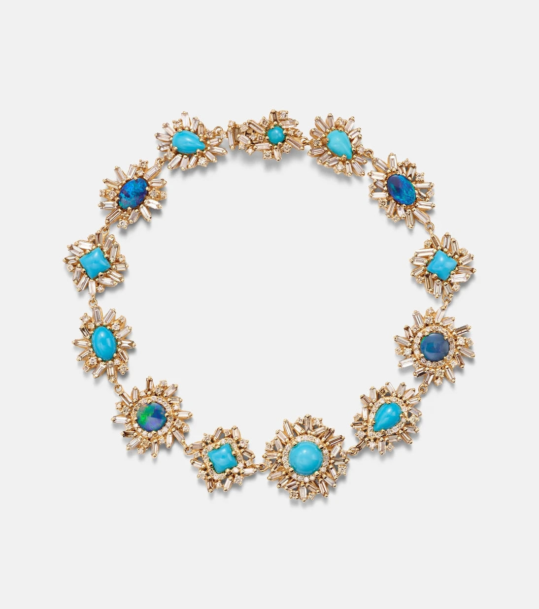 Suzanne Kalan - 18kt yellow gold bracelet with gemstones