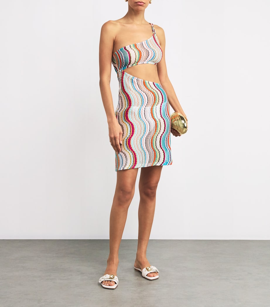 Missoni Multi Asymmetric Cut-Out Mini Dress