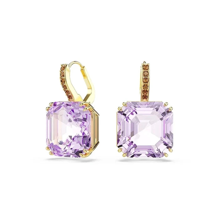 Swarovski kadın altın kaplama kristalli MILLENIA küpe