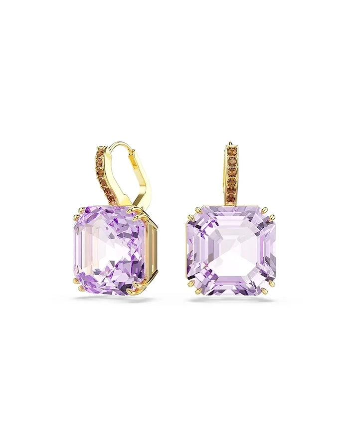 Swarovski kadın altın kaplama kristalli MILLENIA küpe