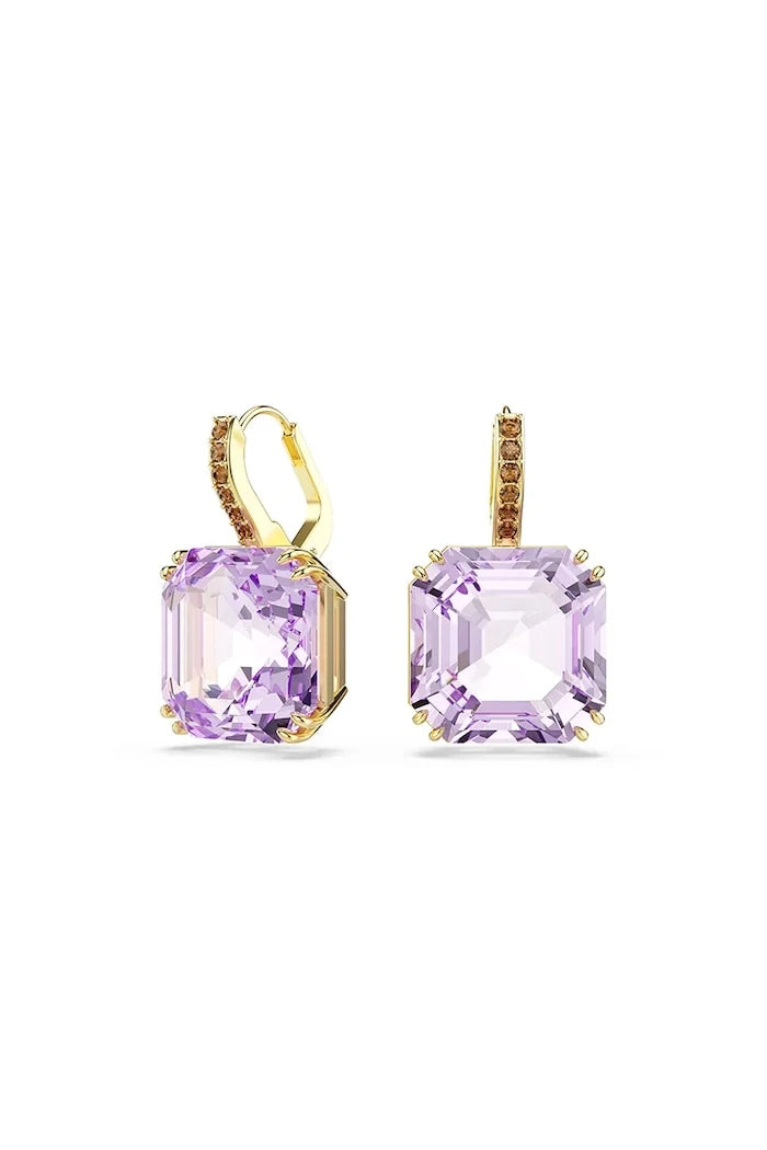 Swarovski kadın altın kaplama kristalli MILLENIA küpe
