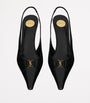 Saint Laurent Black Patent Leather Babylone Slingback Pumps 90