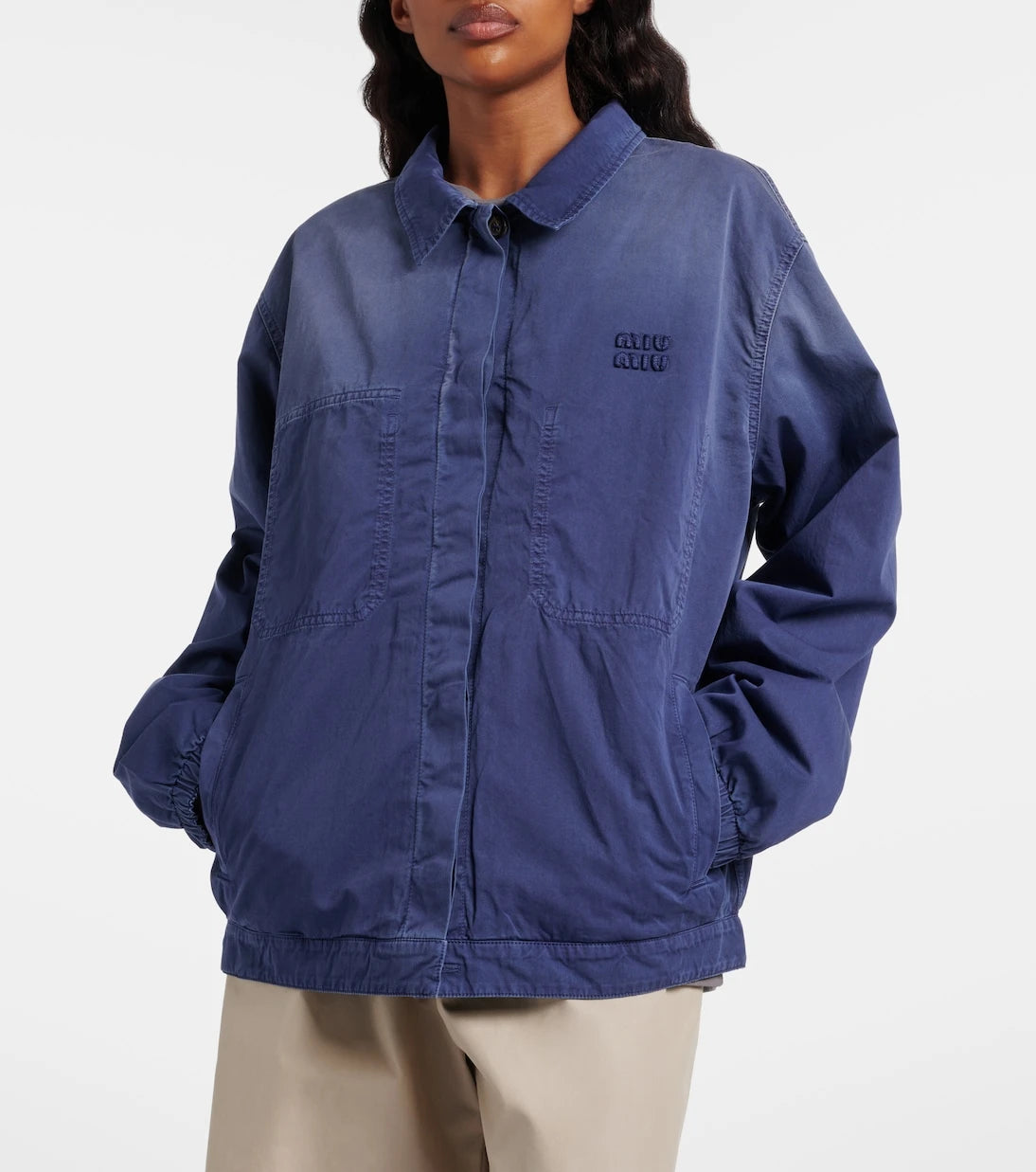 Miu Miu - Cotton twill blouson jacket