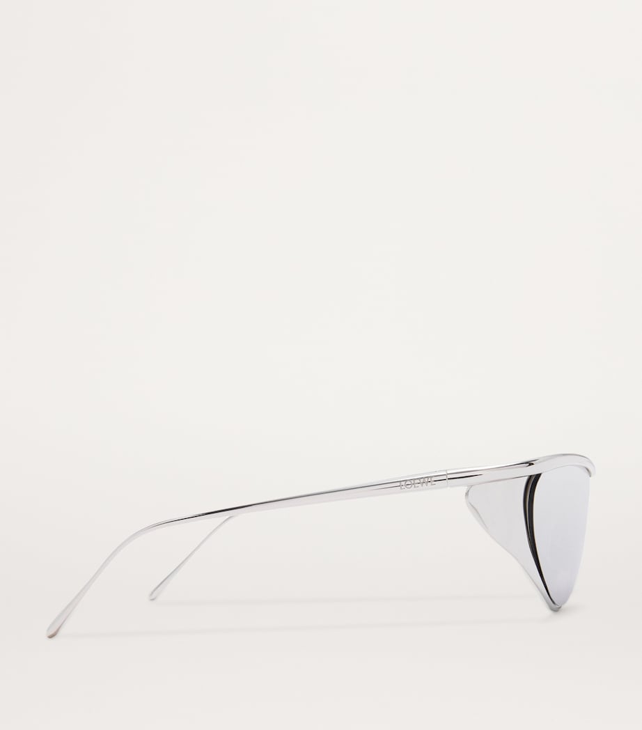 Silver Flash Cat Eye Sunglasses