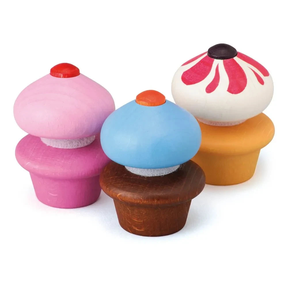 Erzi - Toy Cupcakes - Set of 3