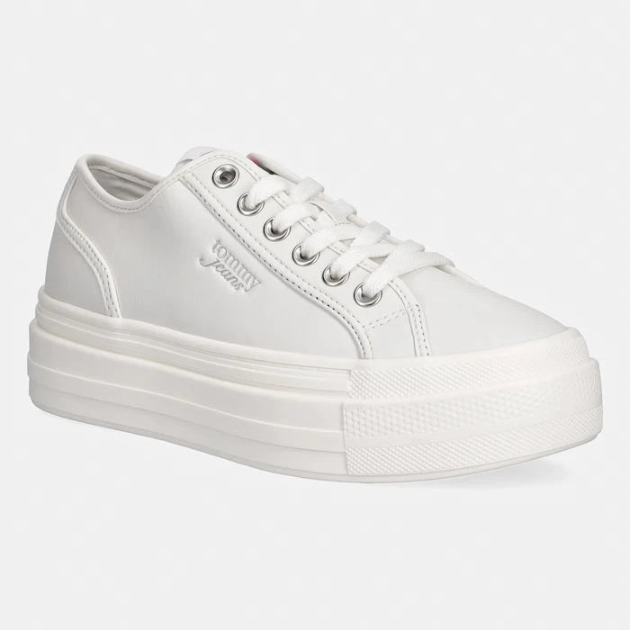 Tommy Jeans TJW FLATFORM SNEAKER LTR kadın deri düşük kesim sneaker